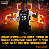 Killyan Toure Commits to Iowa State